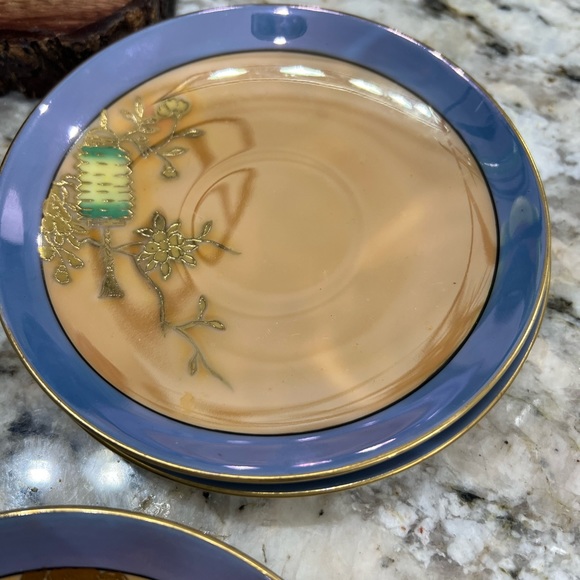 Super rare vintage Noritake China iridescent hand painted china 13 pieces - Picture 15 of 17